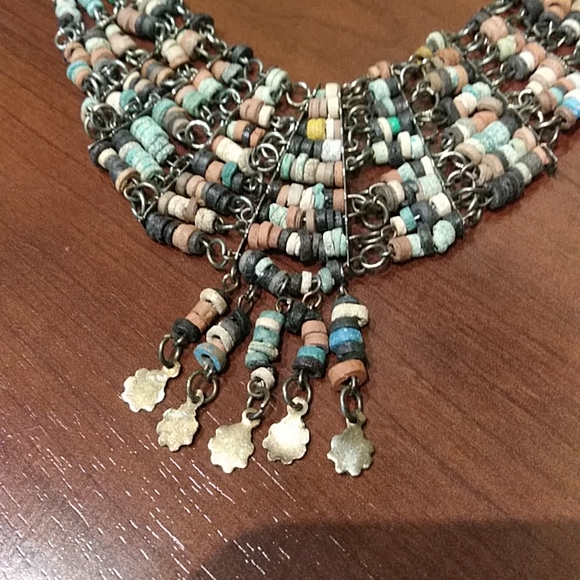 Vintage multiple layered beaded choker - Picture 3 of 6